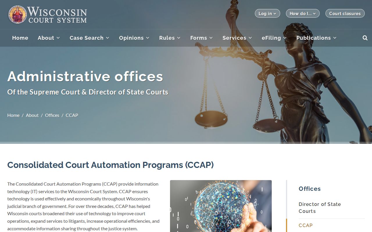 Sawyer County court docket public access information from Wisconsin CCAP